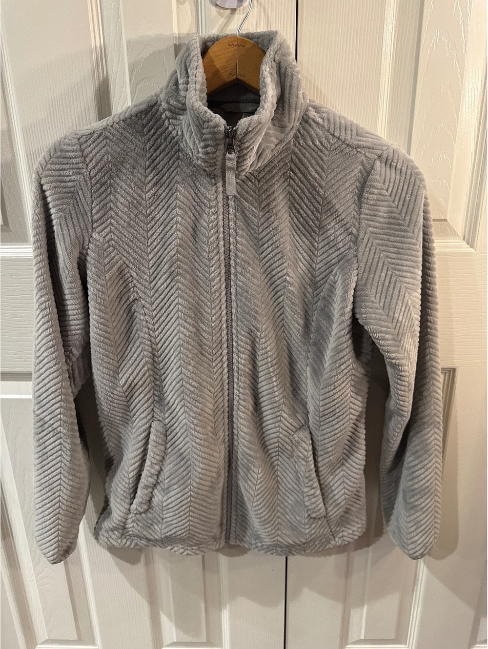 Free2B Women's Gray Full Zip Fleece Jacket Size Small